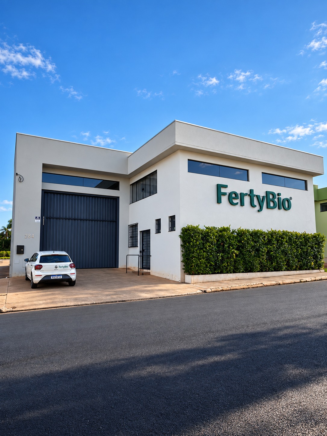 Fachada da indústria Fertybio